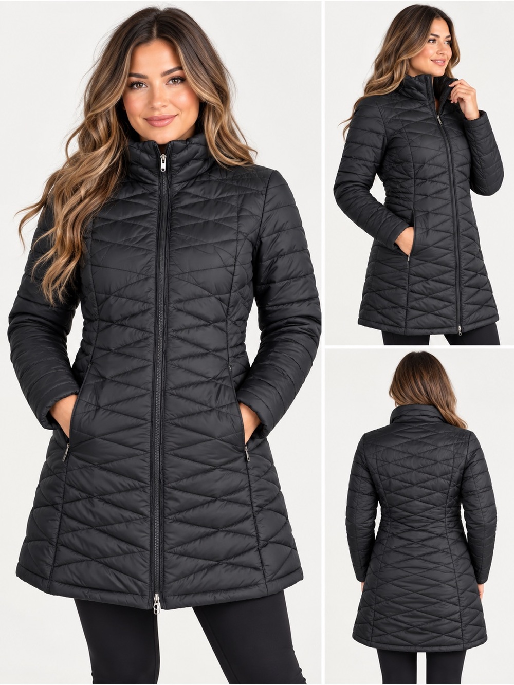Patagonia Women's Fiona Down Parka Puffer Jacket Medium Balck